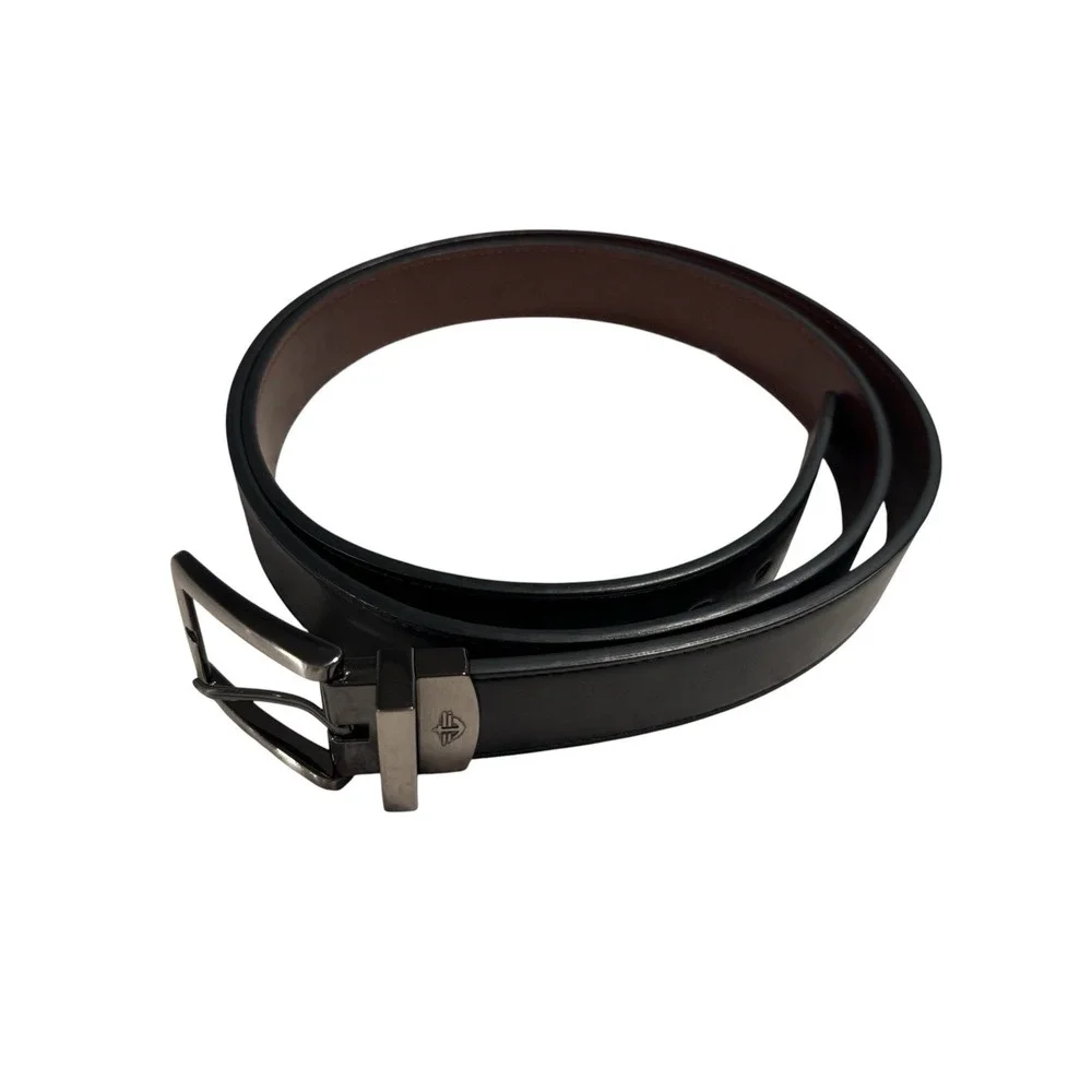 Dockers Reversible Belt Black/Brown Mens Sz 52 Faux‎ Leather